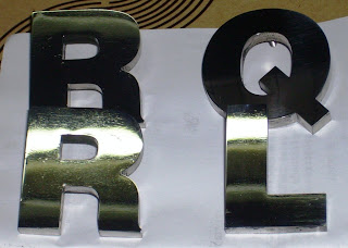 Letras em Aço Inox Polido